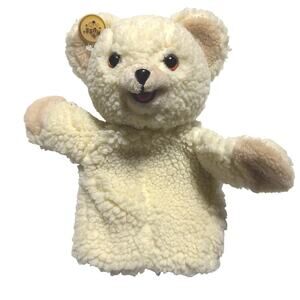 Vintage 1986 Snuggle Bear Hand Puppet Russ Berrie Plush Mascot Toy
